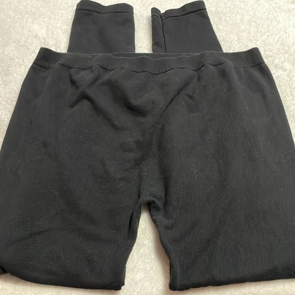 Feathers Maternity Terry Black Pants - Picture 2 of 9